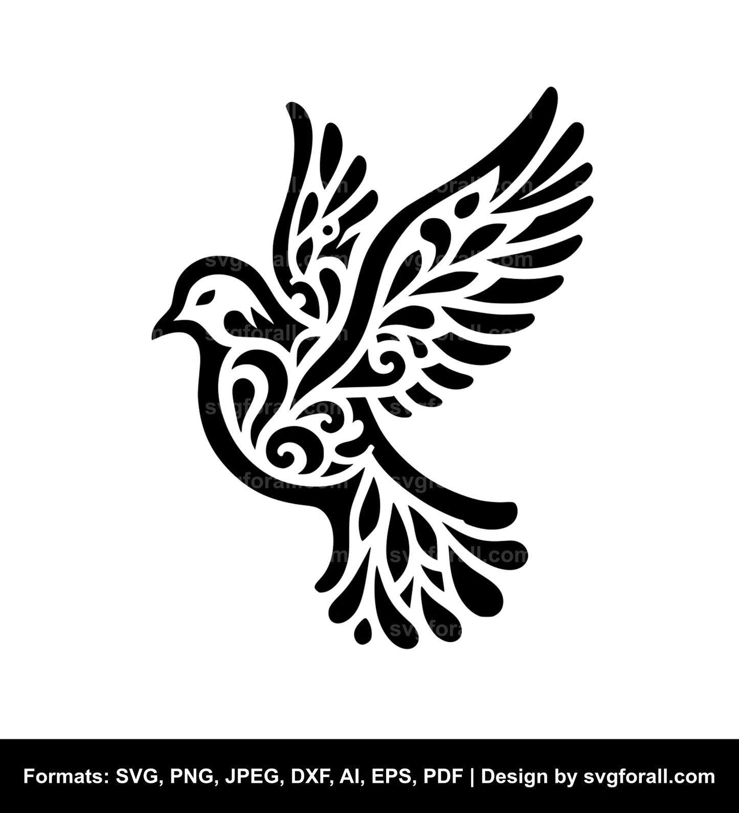 Christmas Dove SVG Vector