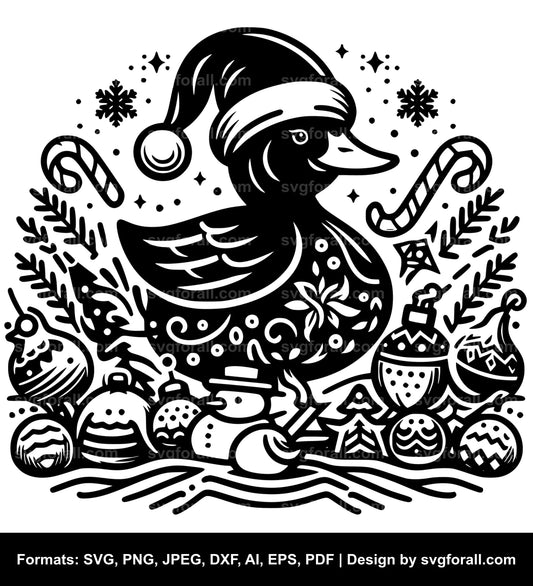 Christmas Duck SVG PNG