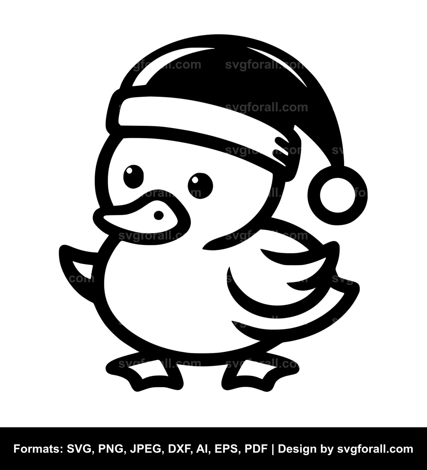 Christmas Duck Vector SVG