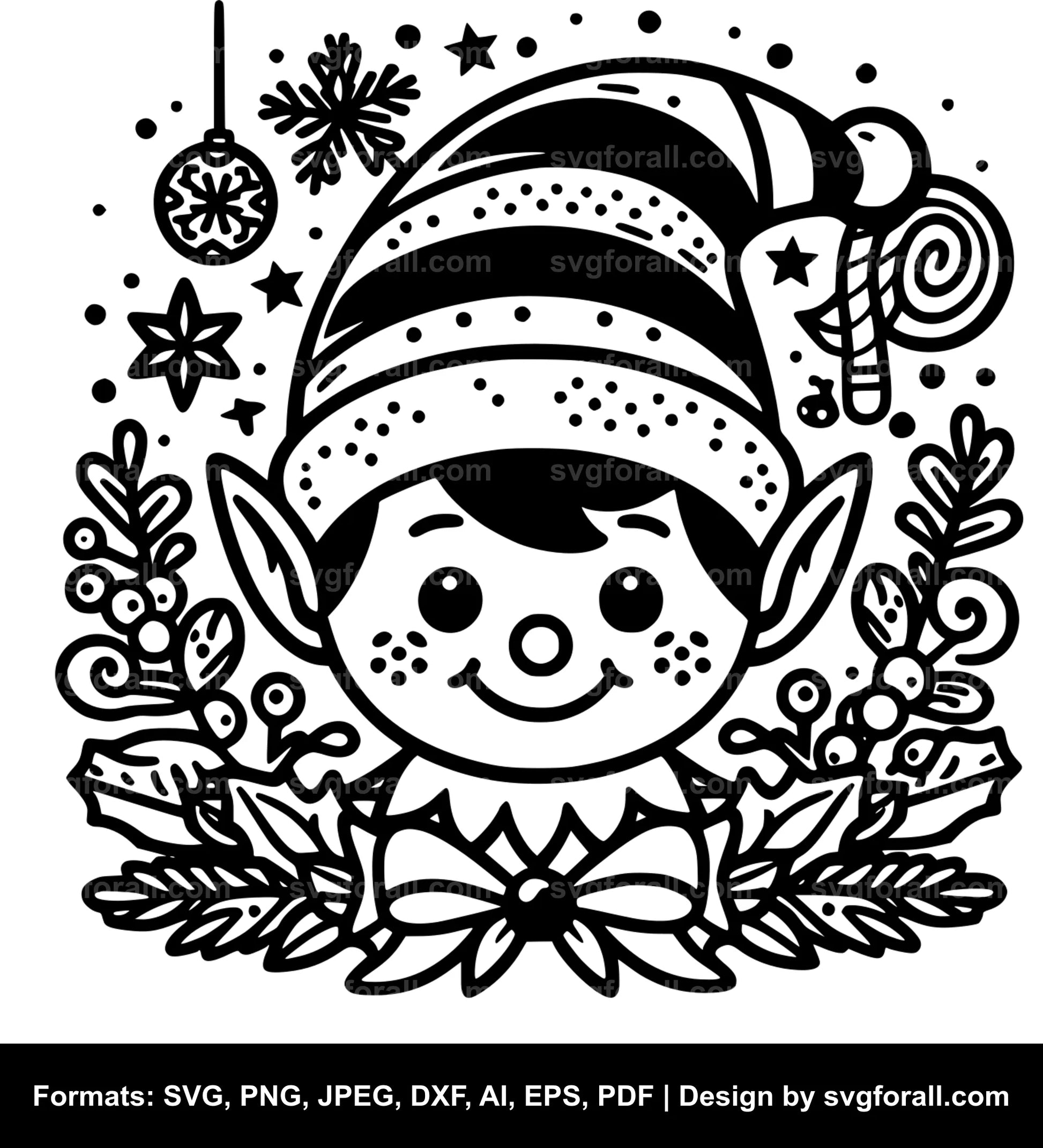 Christmas Elf SVG PNG