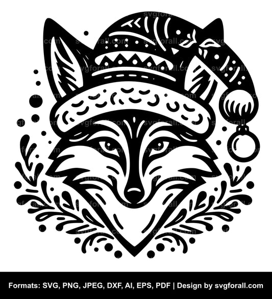 Christmas Fox SVG PNG