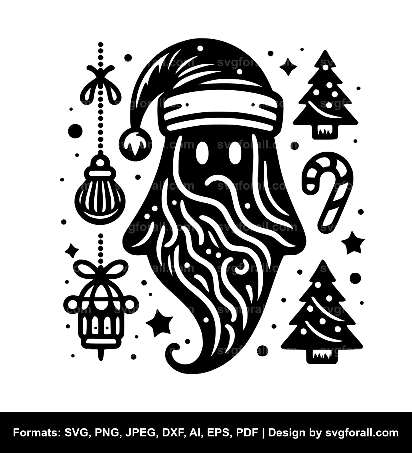 Christmas Ghost SVG