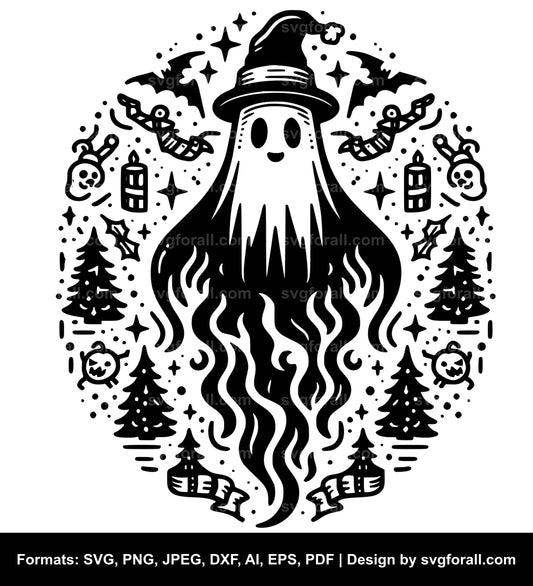 Christmas Ghost SVG File