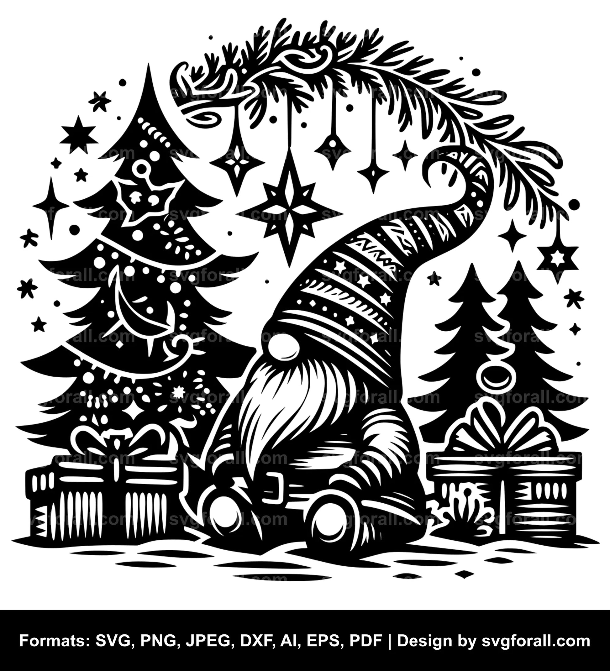 Christmas Gnome Clipart SVG