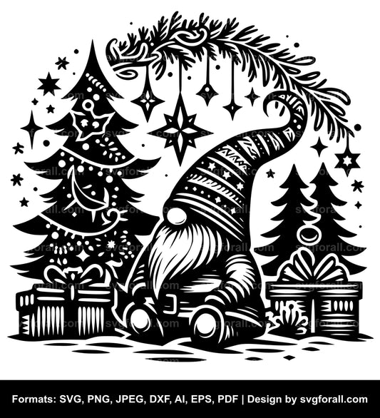 Christmas Gnome Clipart SVG