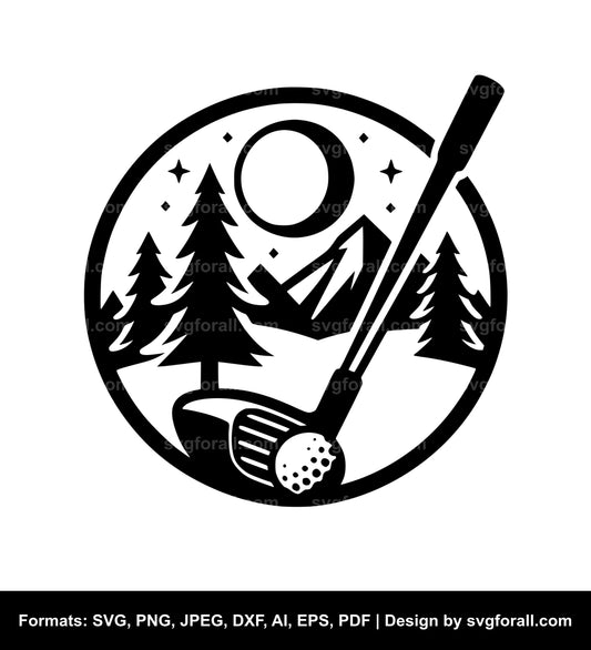 Christmas Golf Vector SVG