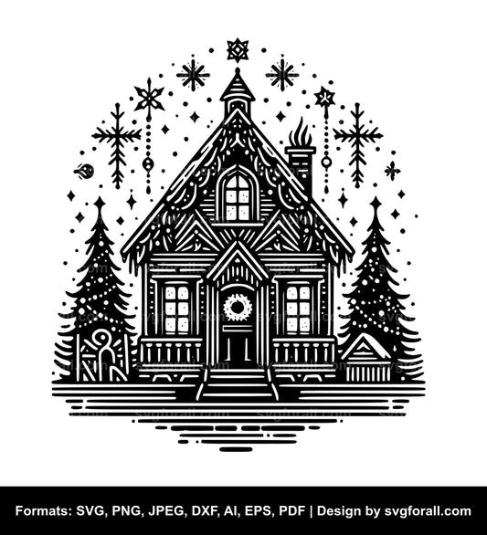 Christmas House Cricut SVG