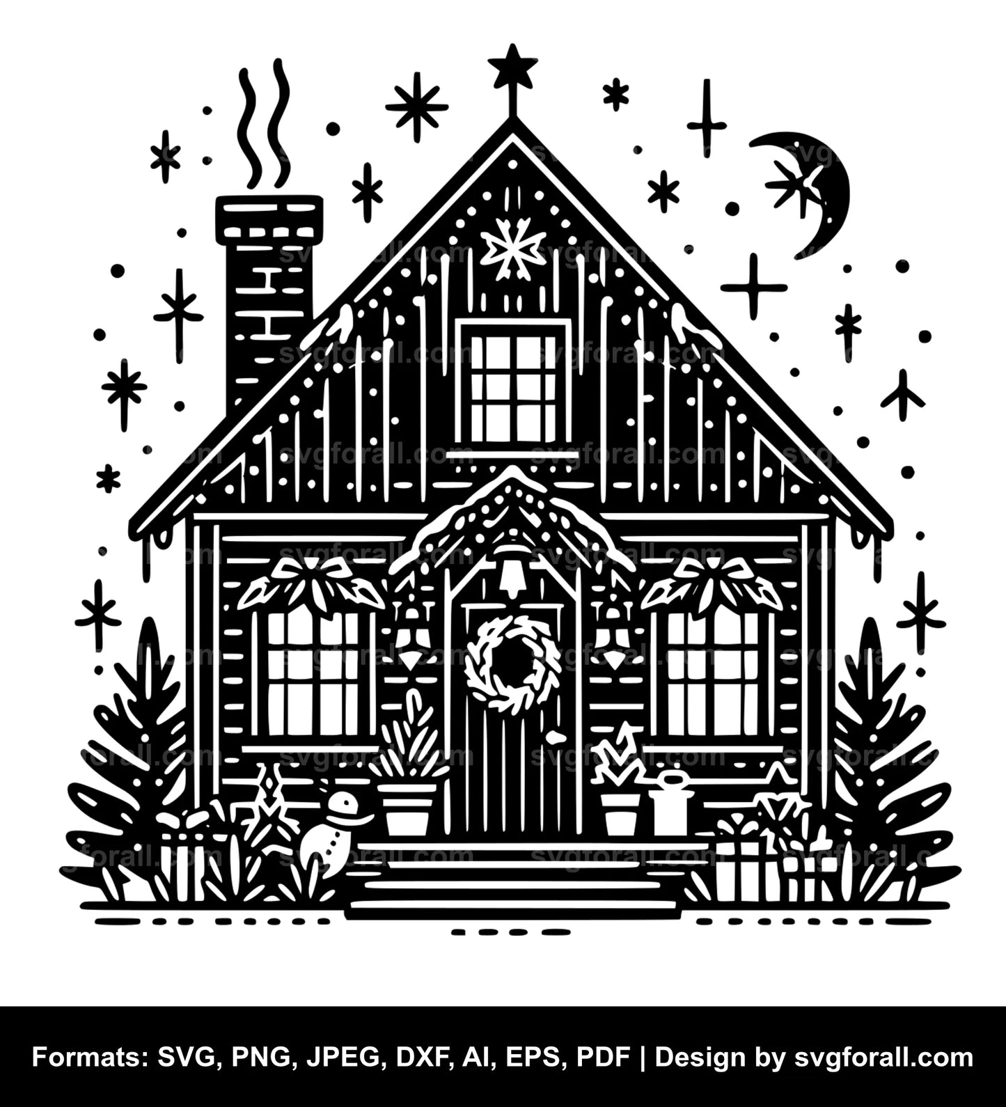 Christmas House SVG Design