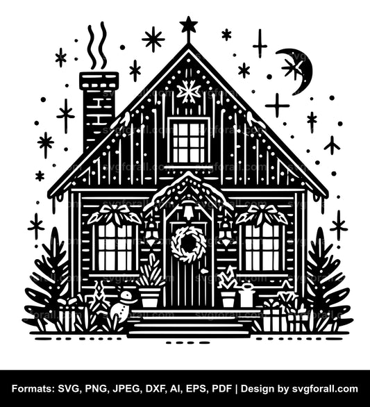 Christmas House SVG Design