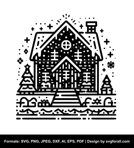 Christmas House SVG PNG