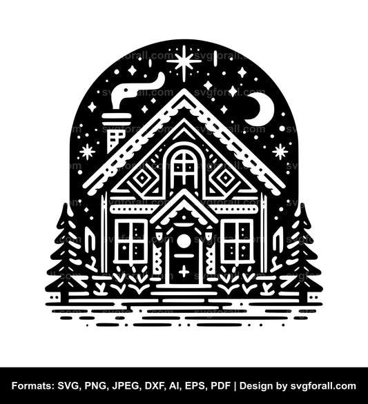 Christmas House SVG Vector