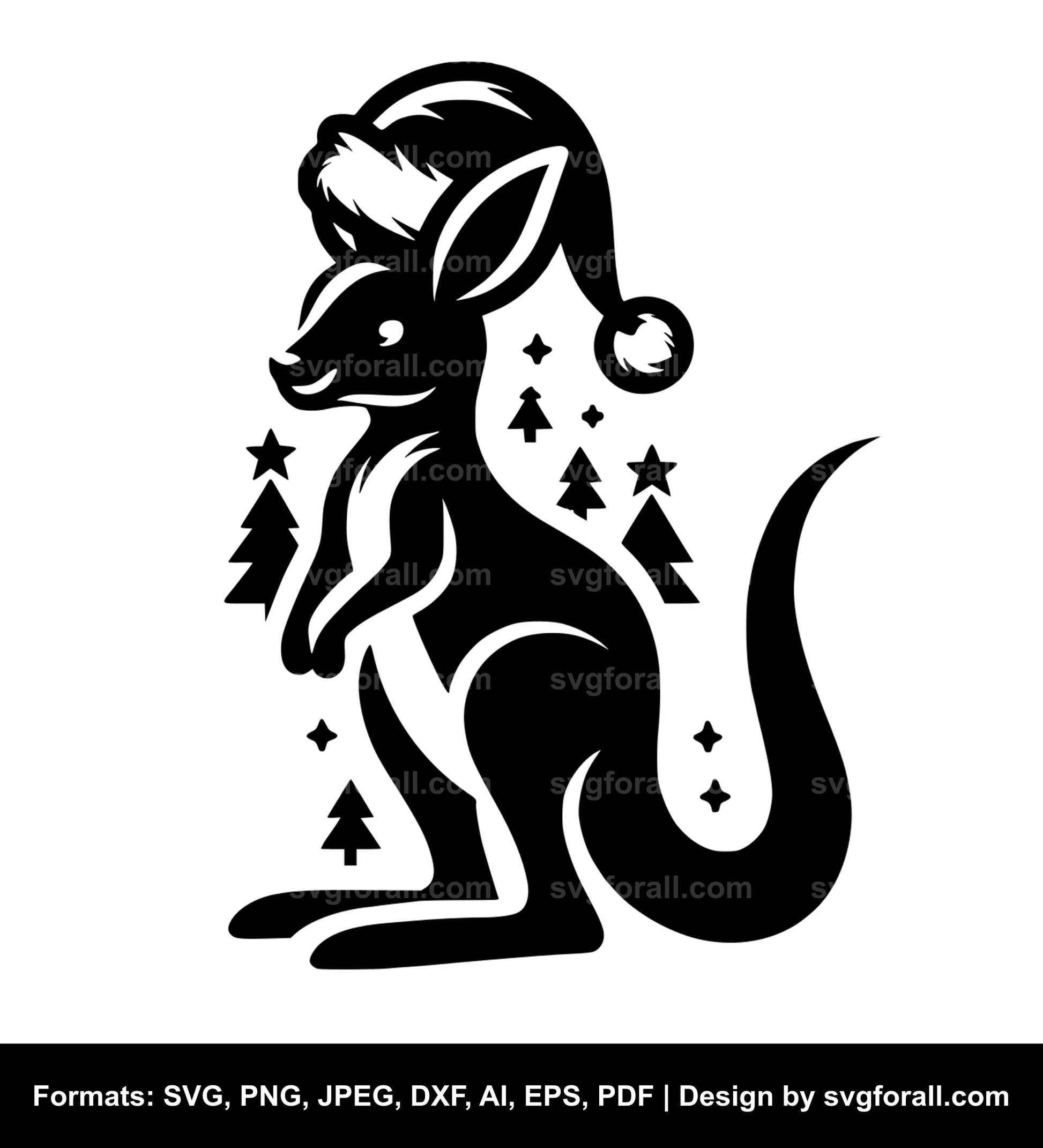 Christmas Kangaroo SVG File