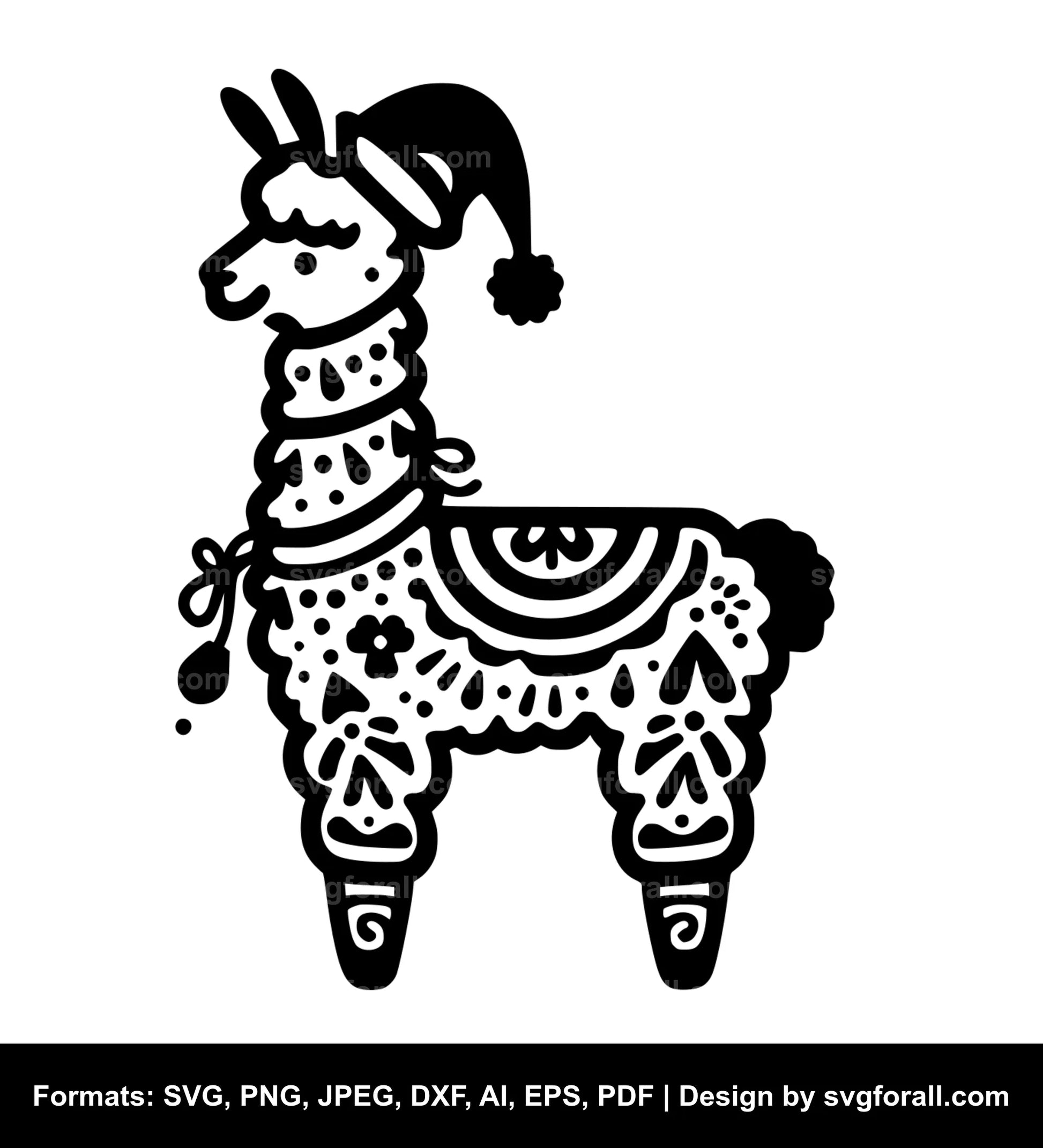 Christmas Llama Cricut SVG