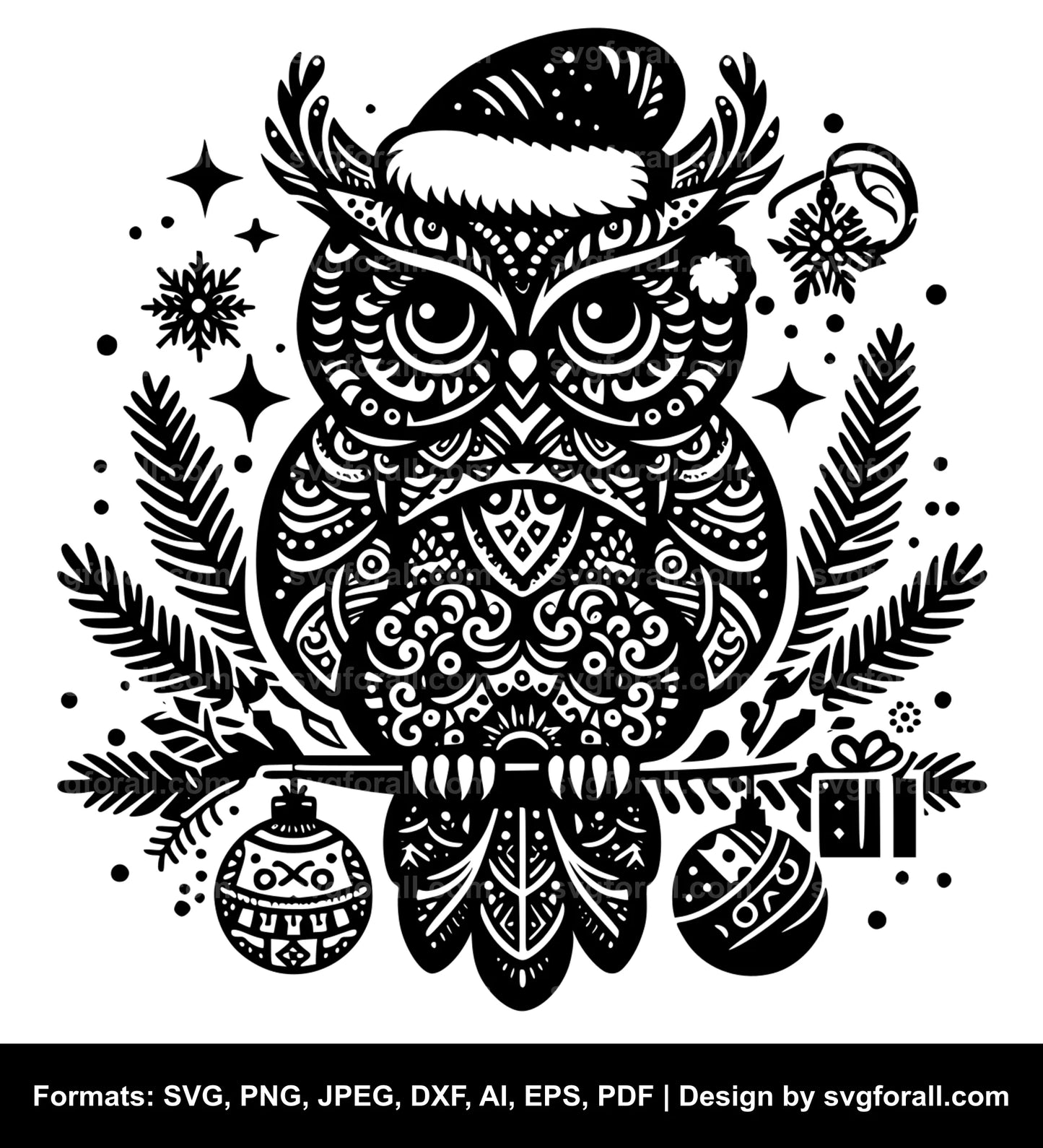 Christmas Owl SVG Download