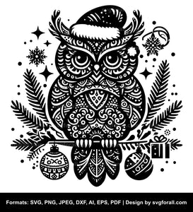 Christmas Owl SVG