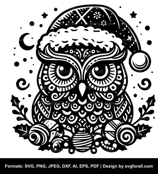 Christmas Owl SVG File