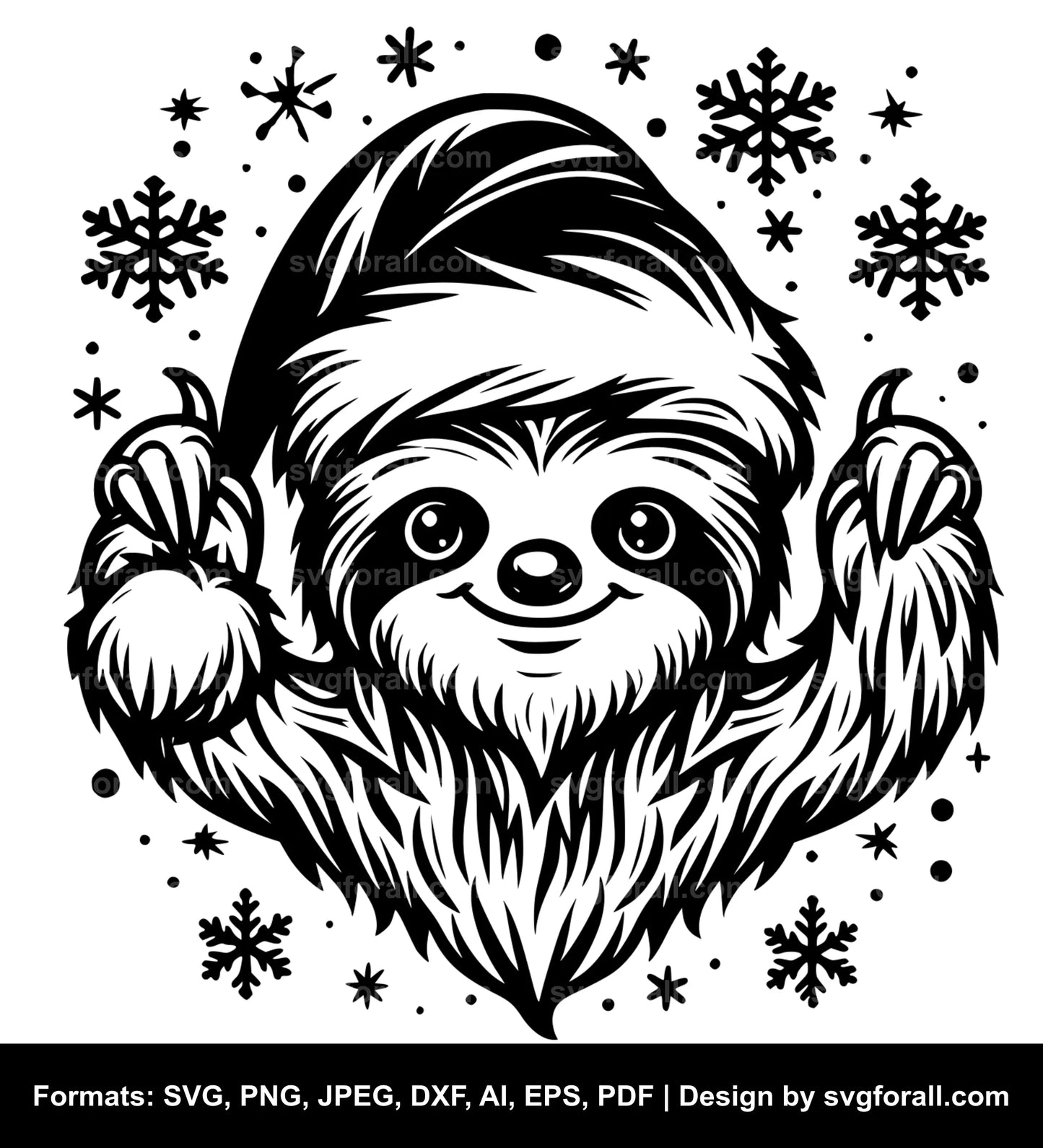 Christmas Sloth SVG File