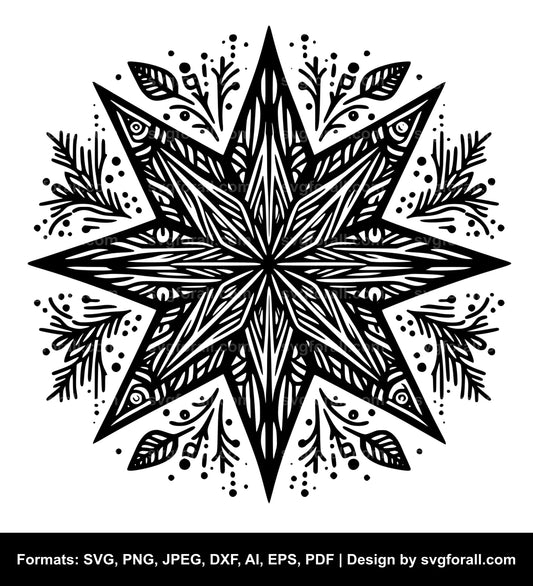 Christmas Star SVG PNG