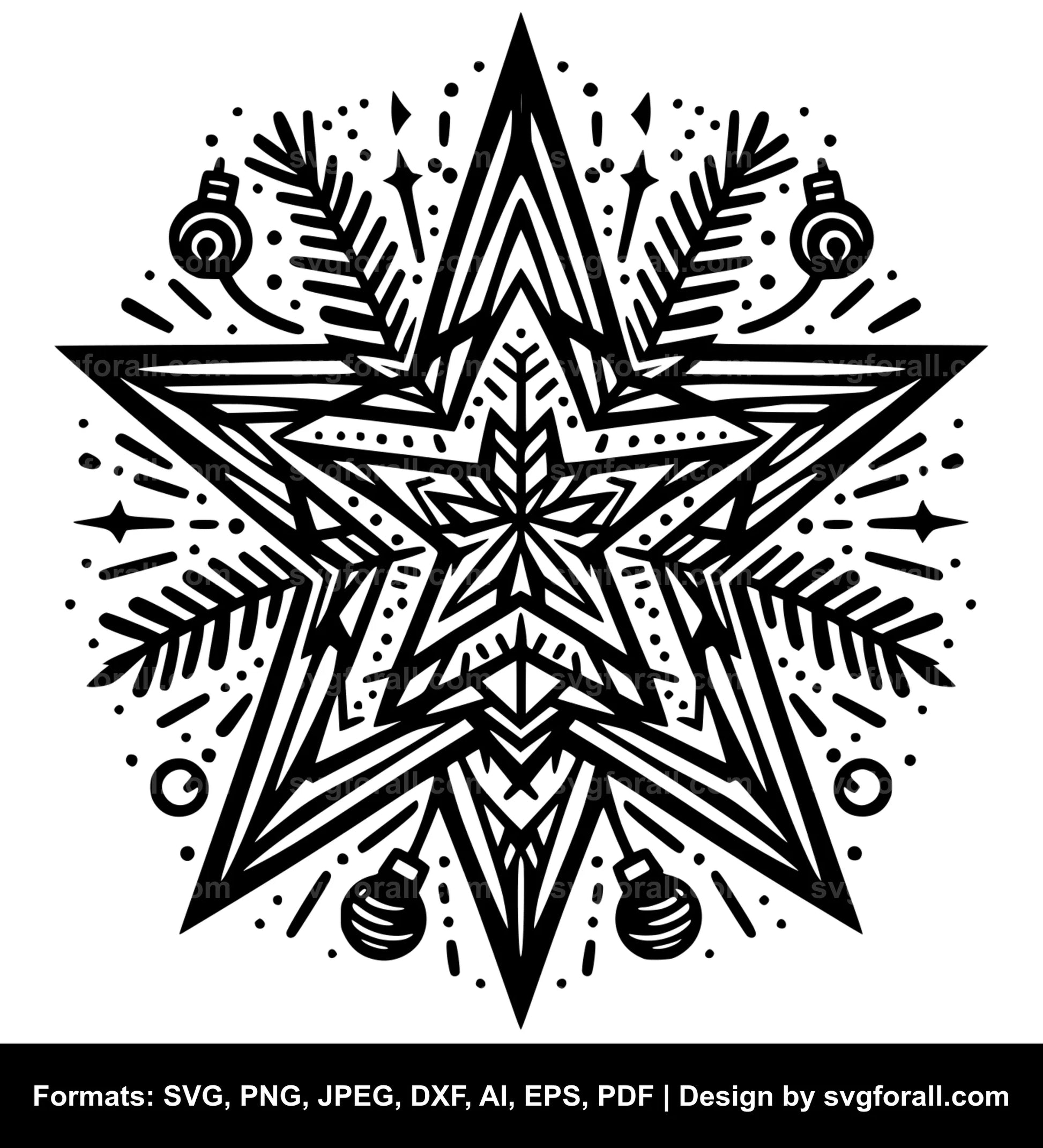 Christmas Star SVG Vector