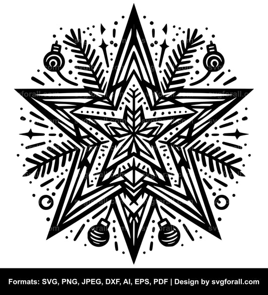 Christmas Star SVG Vector