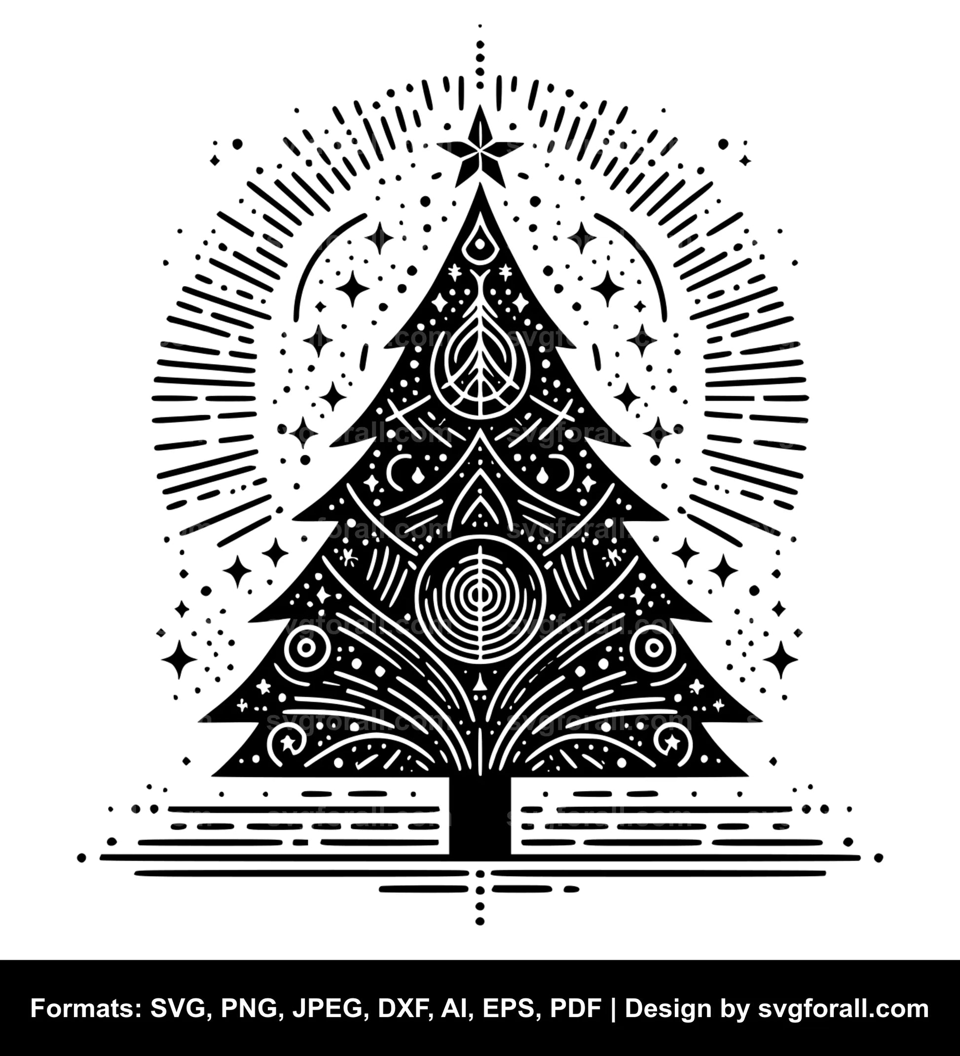 Christmas Tree SVG Vector