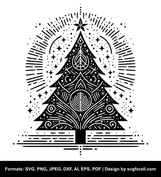 Christmas Tree SVG Vector