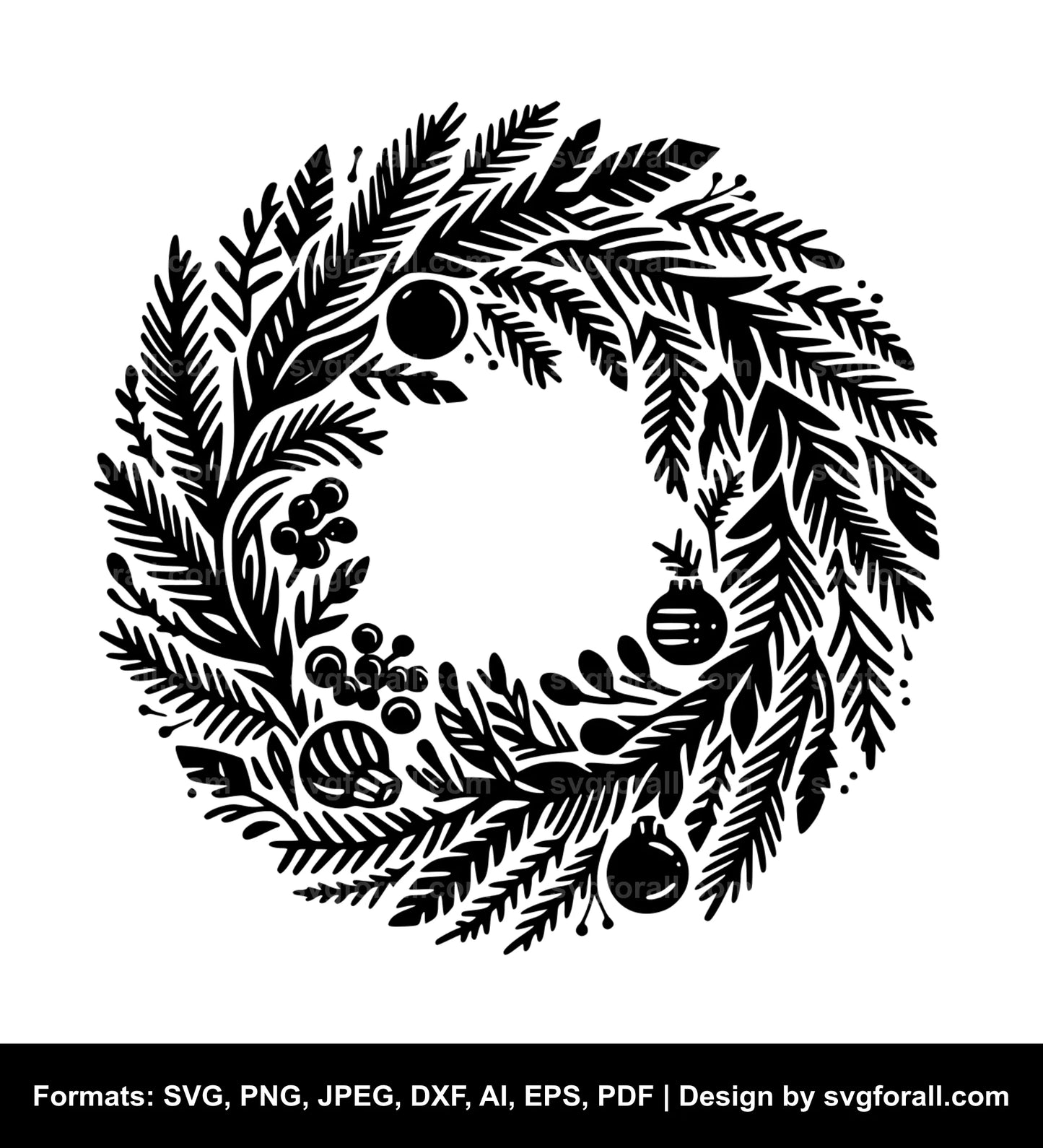 Christmas Wreath Cricut SVG