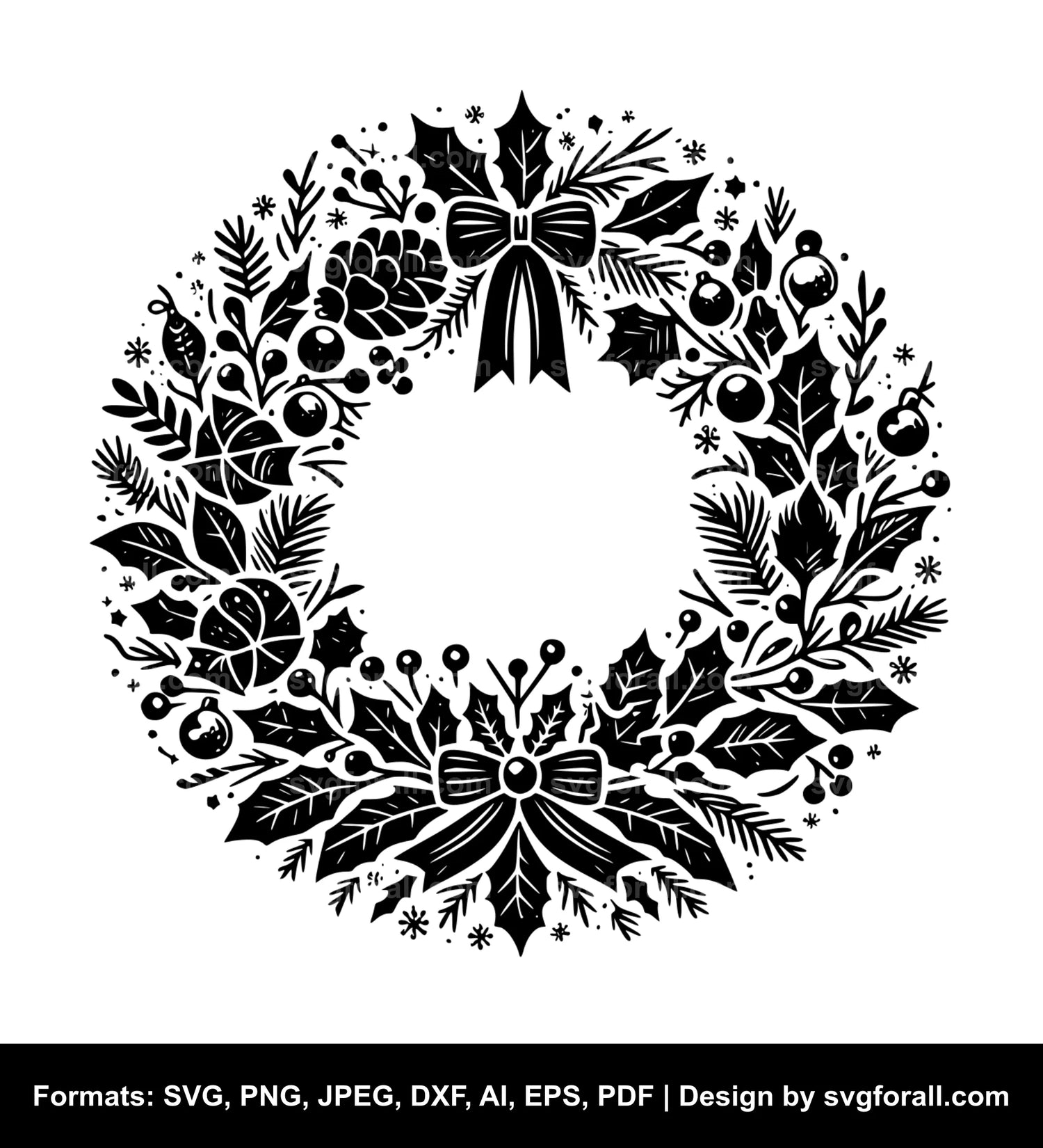 Christmas Wreath SVG Design