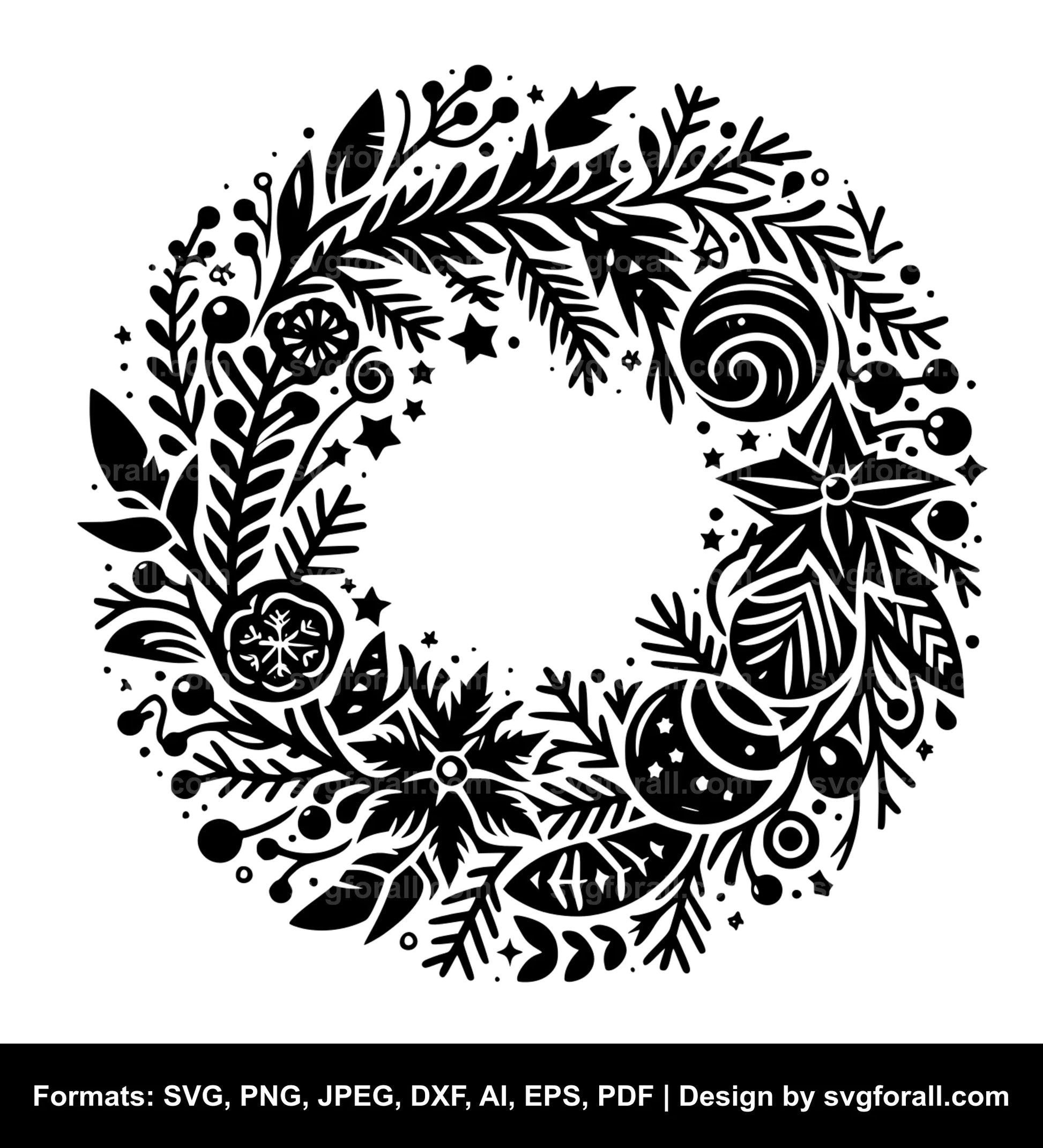 Christmas Wreath SVG File