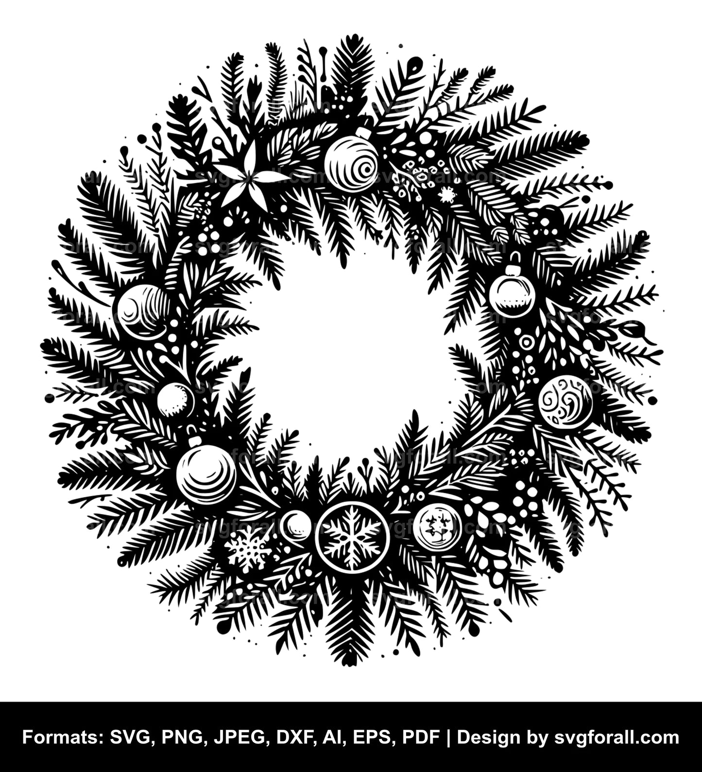 Christmas Wreath SVG PNG