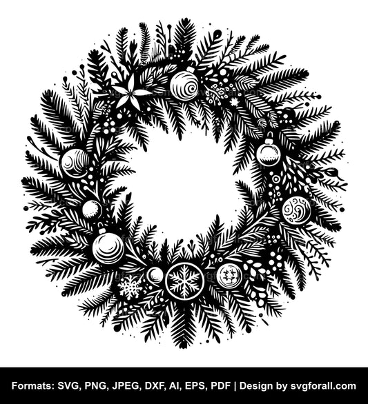 Christmas Wreath SVG PNG