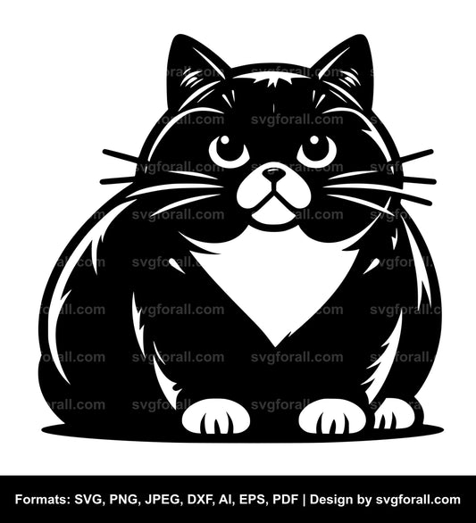 Chunky Cat SVG Vector