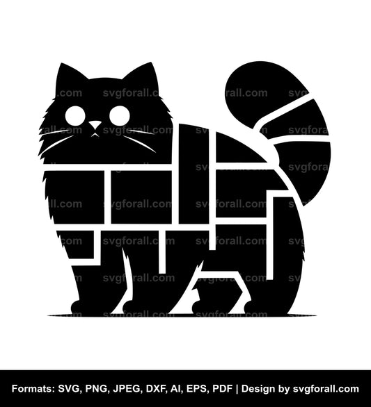 Chunky Cat Vector SVG