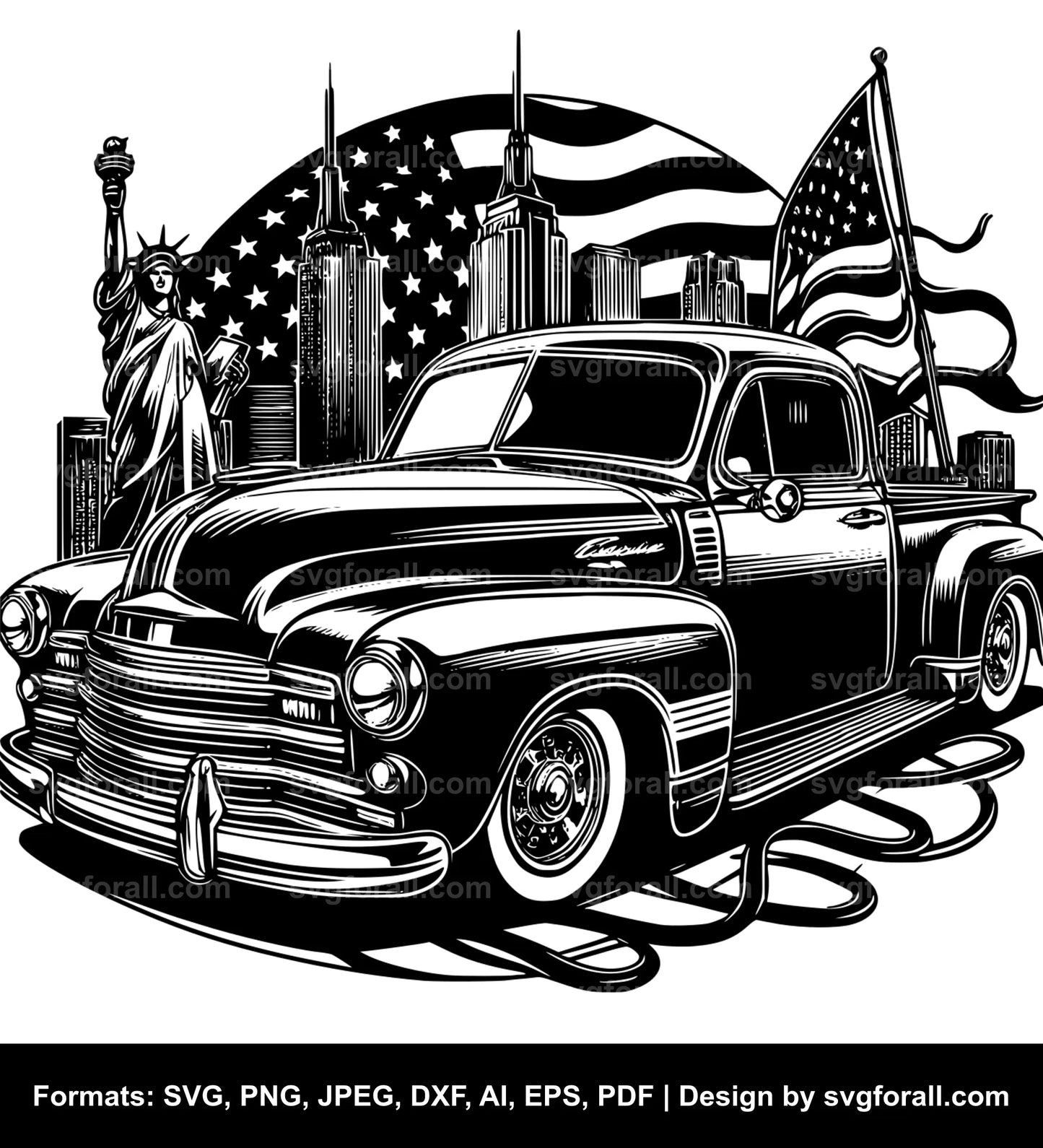 Classic Car Clipart SVG