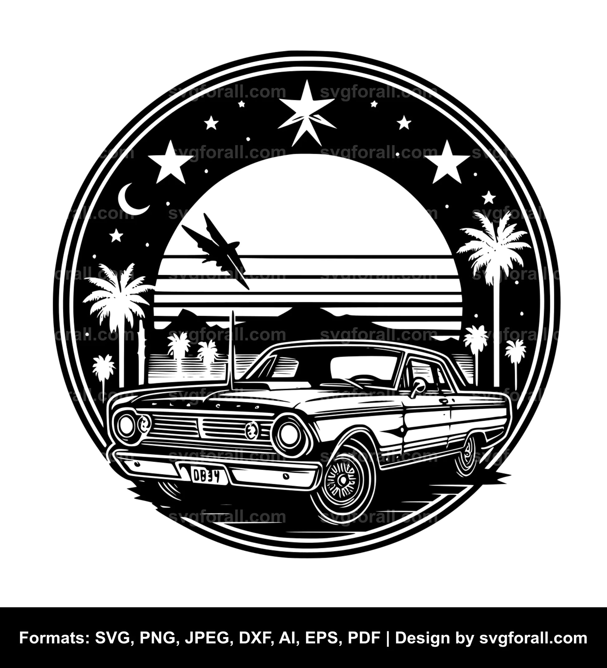 Classic Car SVG Design