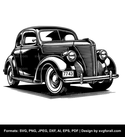 Classic Car SVG PNG