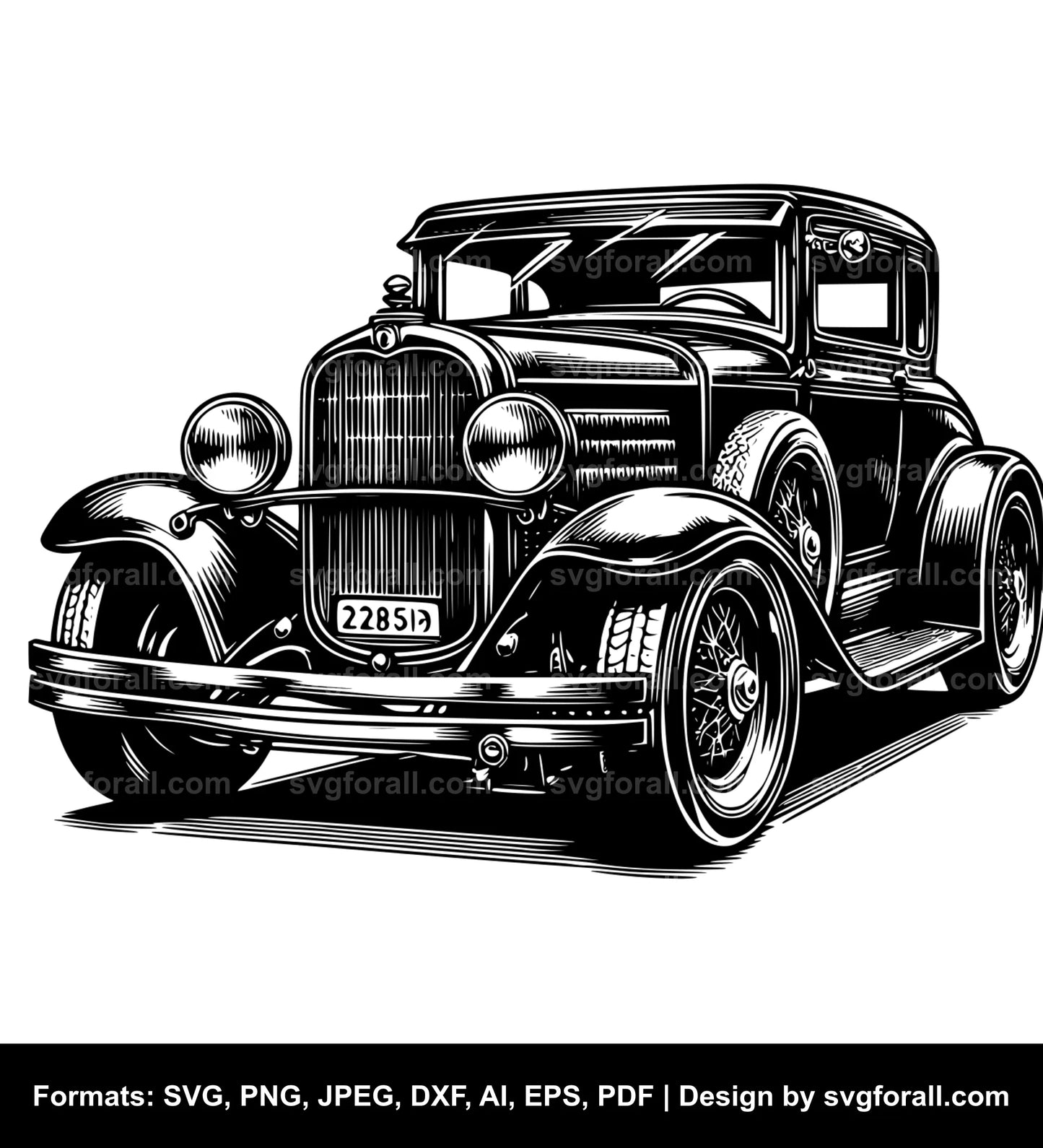 Classic Car Vector SVG