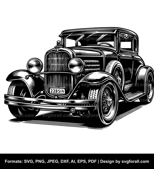 Classic Car Vector SVG