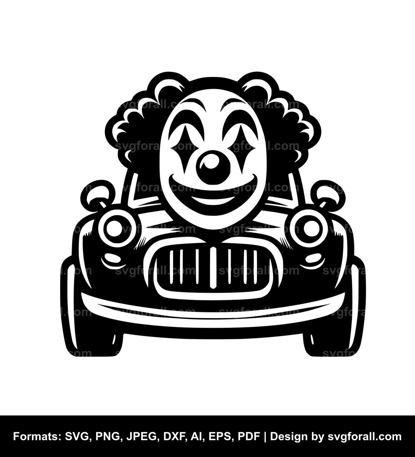 Clown Car Black SVG