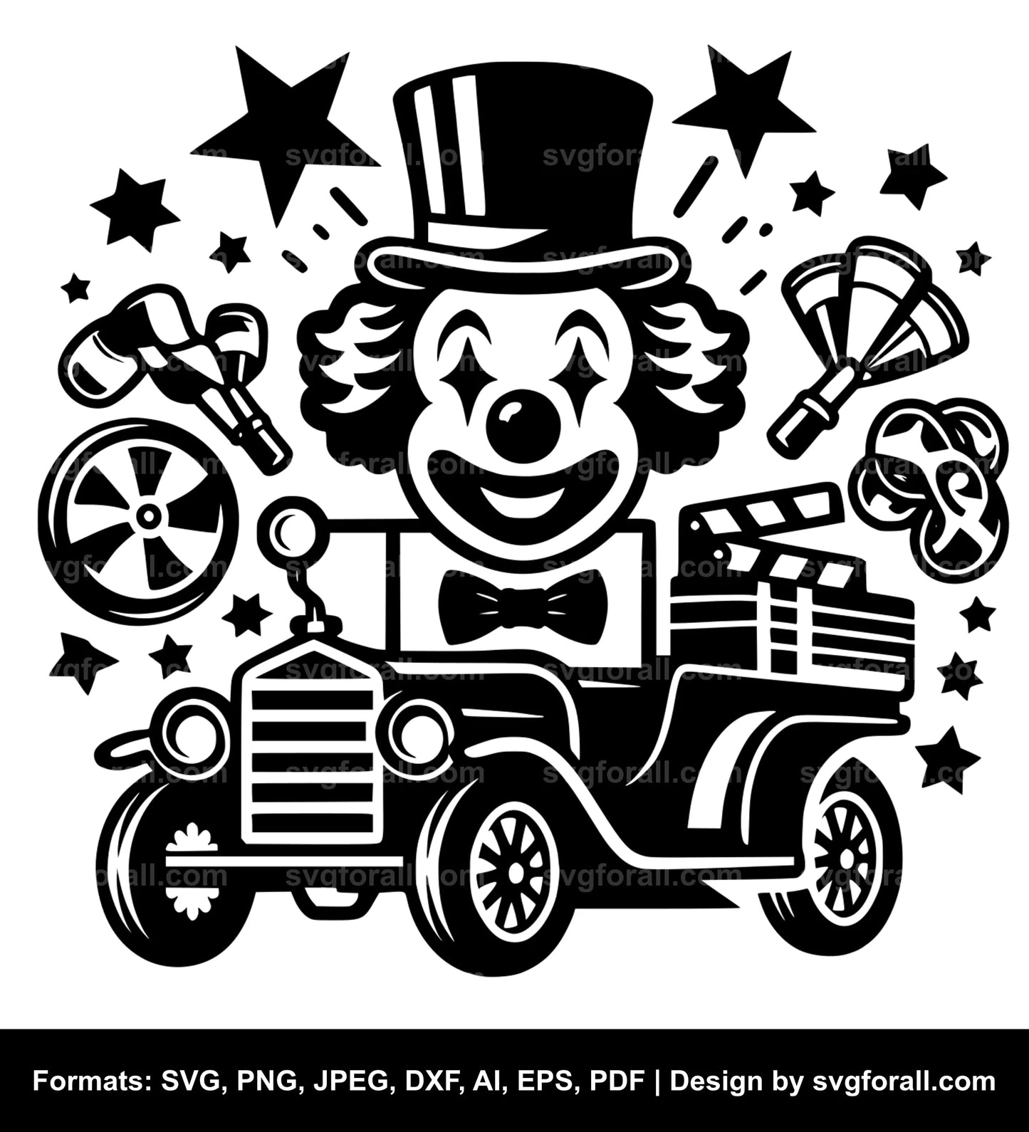 Clown Car Vector SVG