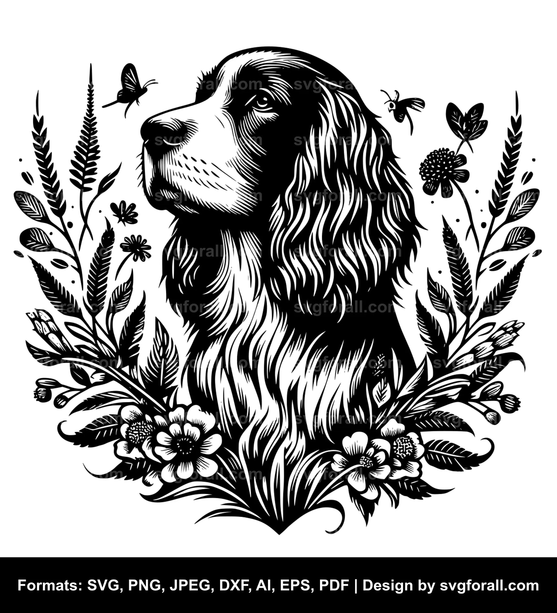 Clumber Spaniel Dog Vector SVG