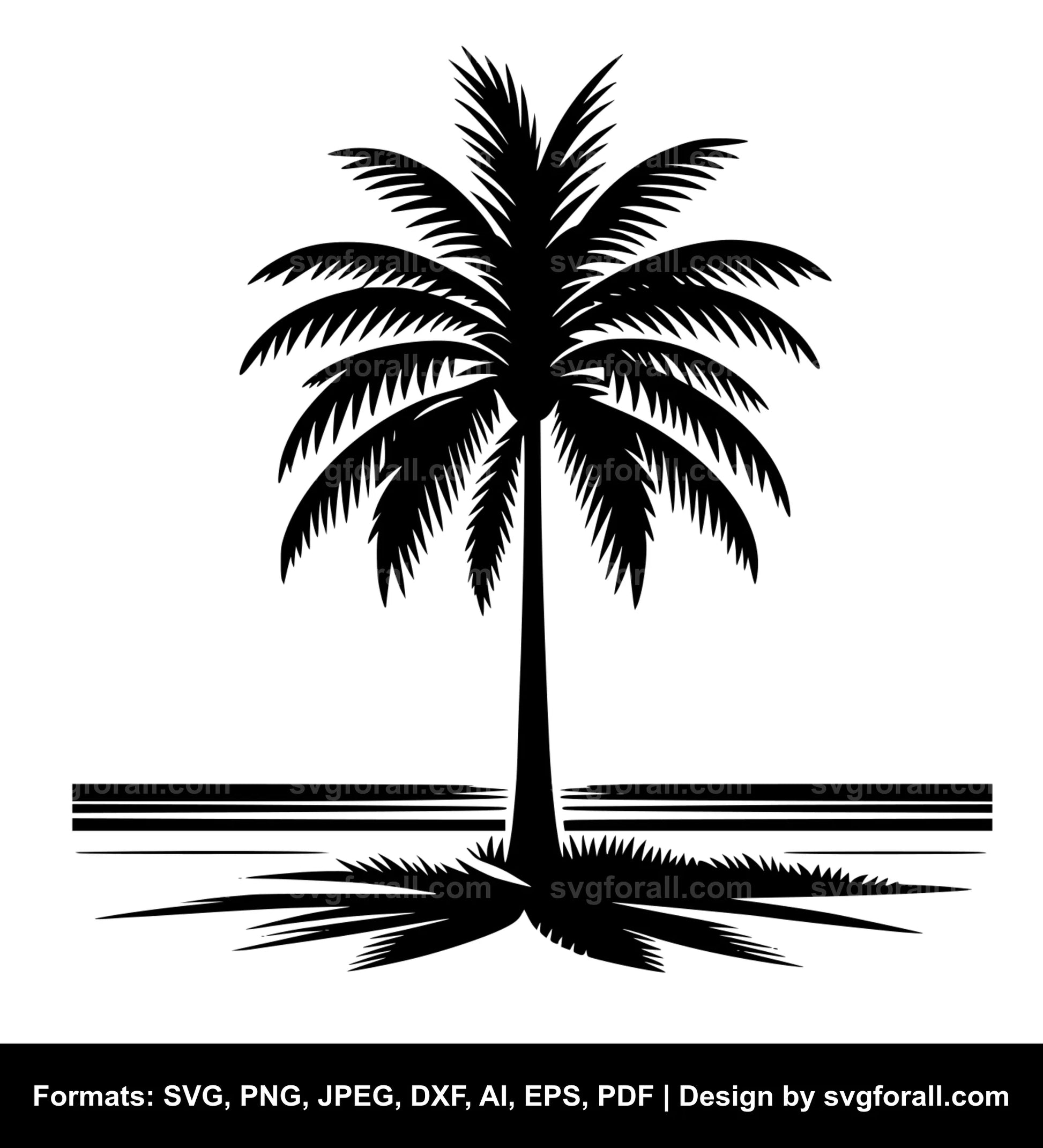 Coconut Tree Beach SVG