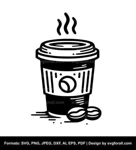 Coffee Cup Black SVG