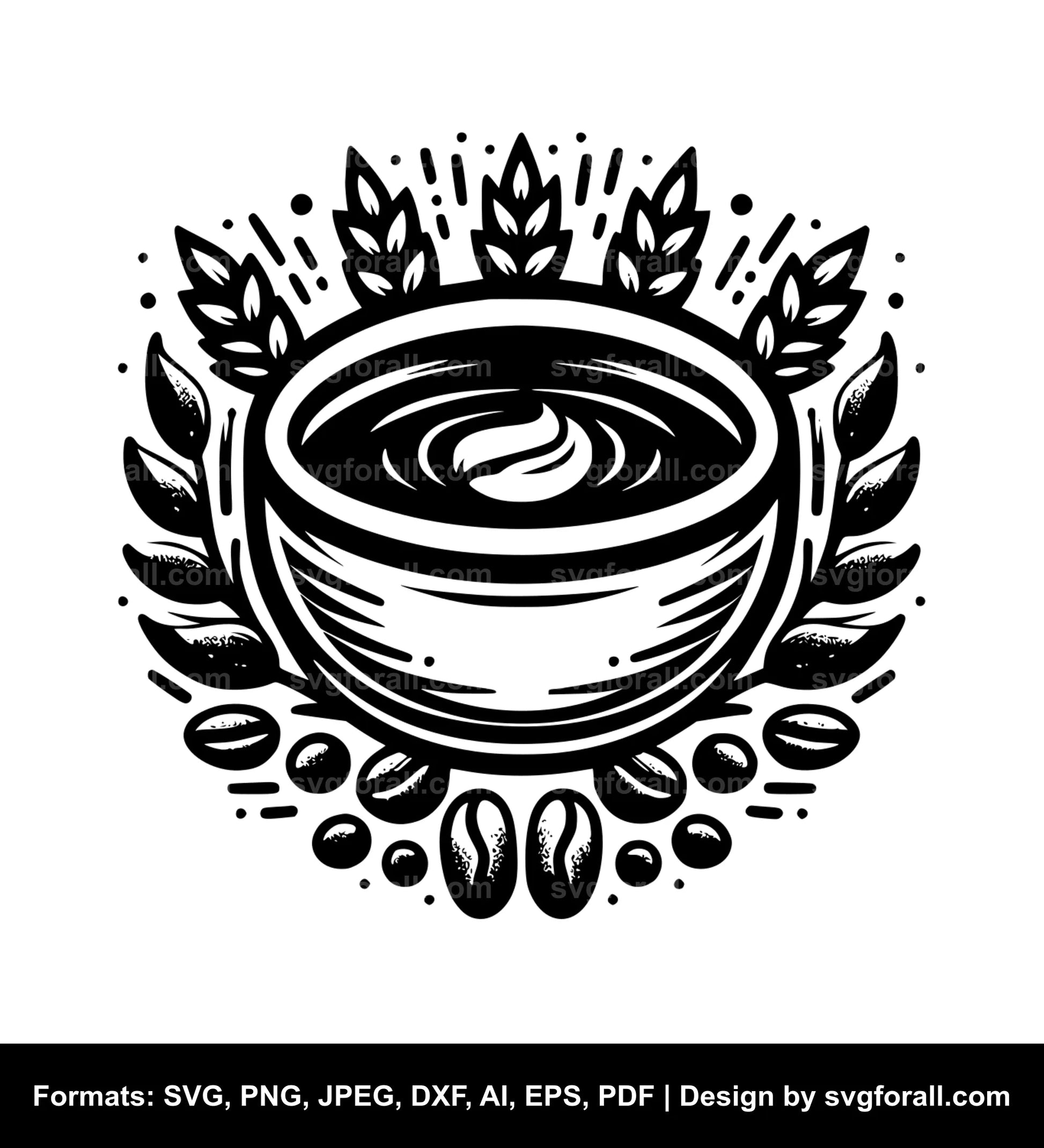 Coffee Grain Black SVG