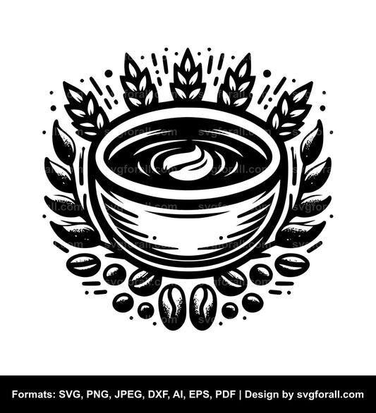 Coffee Grain Black SVG