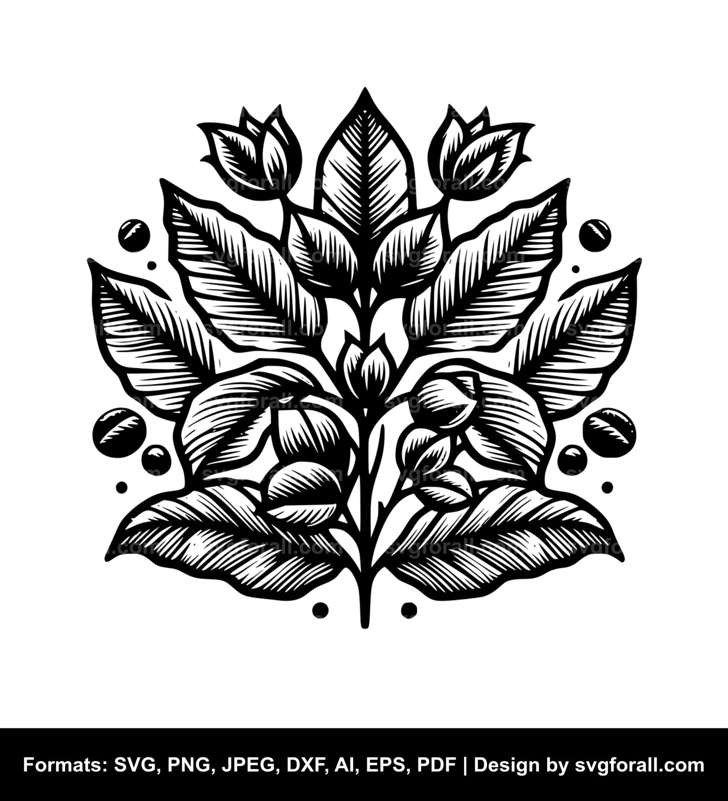 Coffee Plant Black SVG