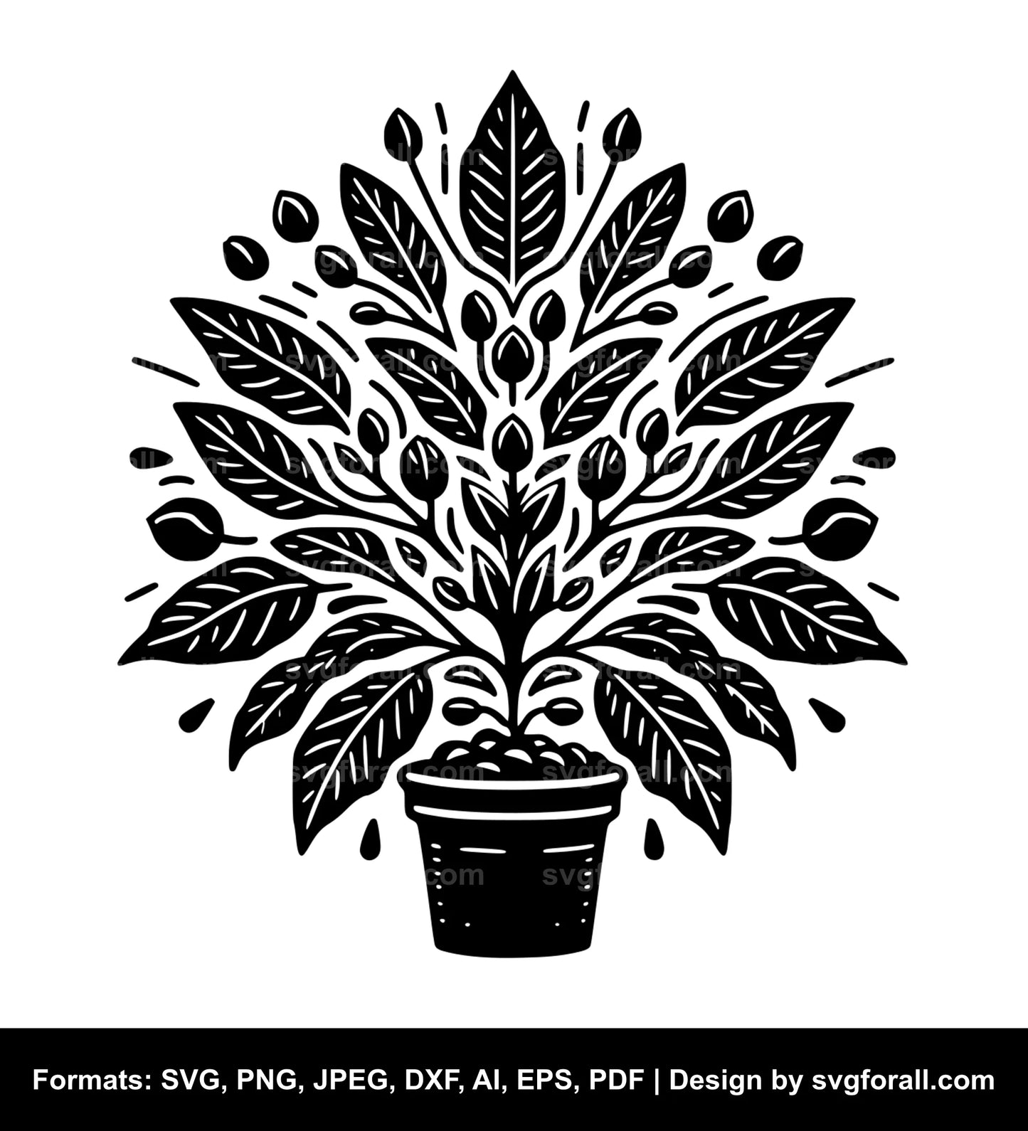 Coffee Plant SVG Cut File