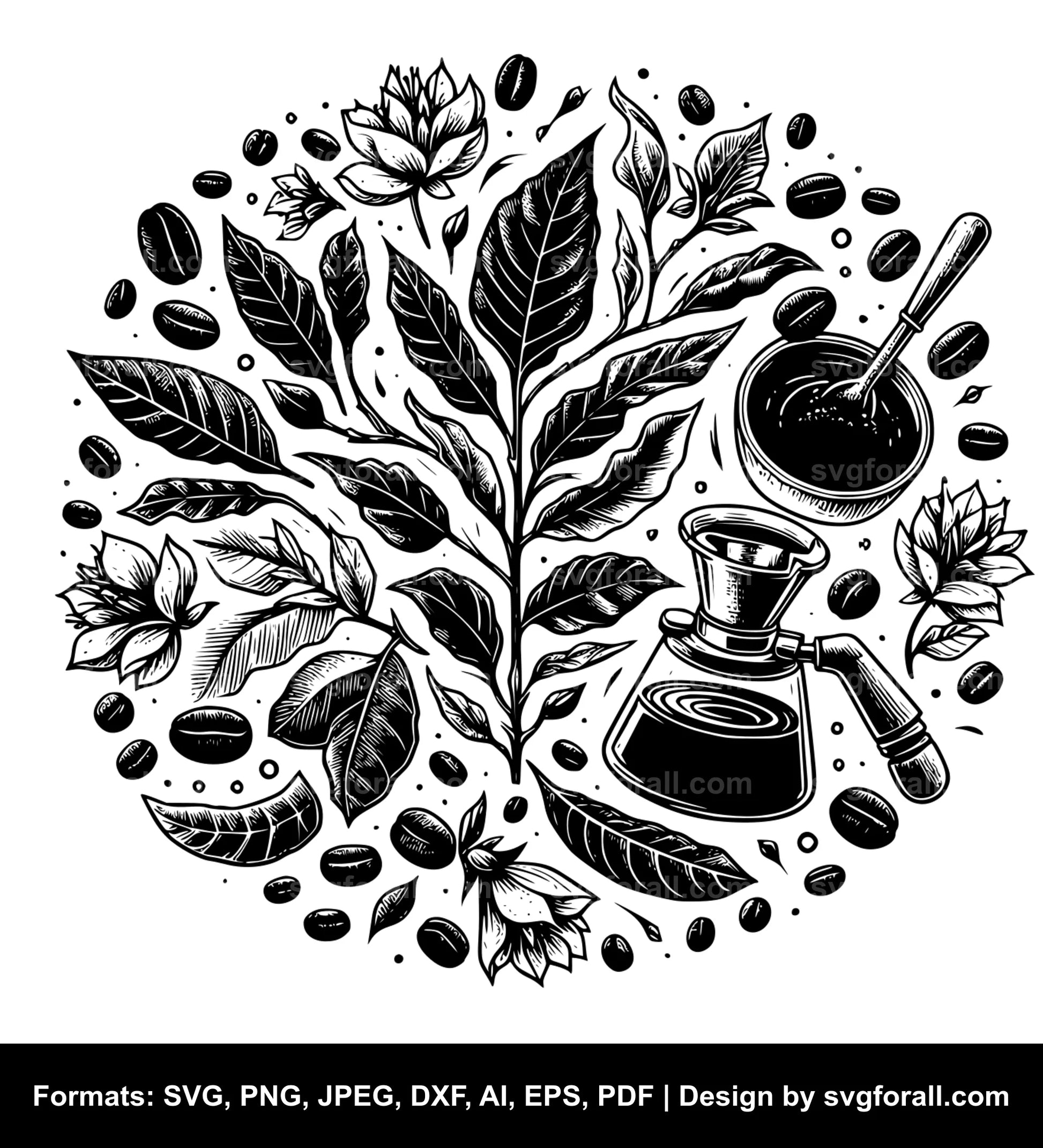 Coffee Plant SVG PNG