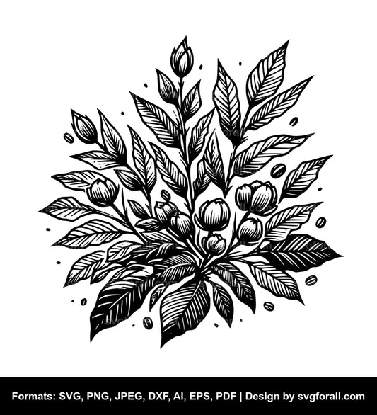 Coffee Plant Vector SVG