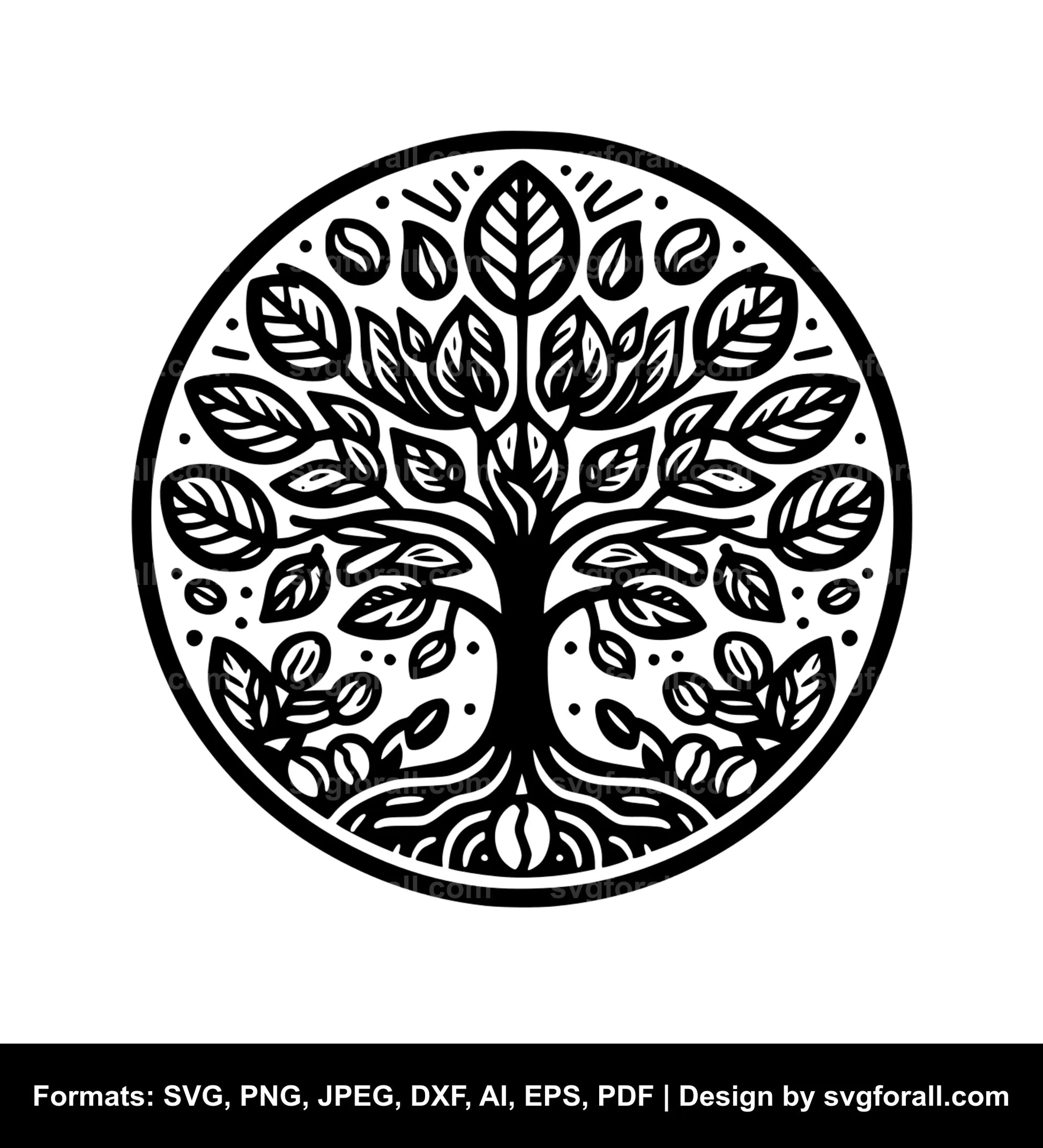 Coffee Tree Black SVG